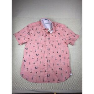 Tommy Bahama Hammock Time Pink Plumeria Palm Tree Shirt T321382 Mens Large NEW